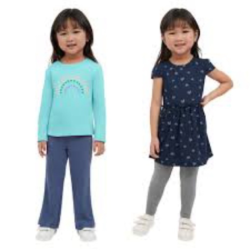 Lands' End Kids' Girls Turquoise and Blue Pajama Set size 3T NWT